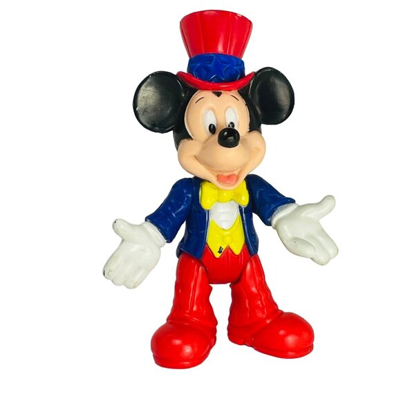 Vintage Mickey Mouse Epcot Center Figure In Patriotic Outfit - Picture 2 of 9